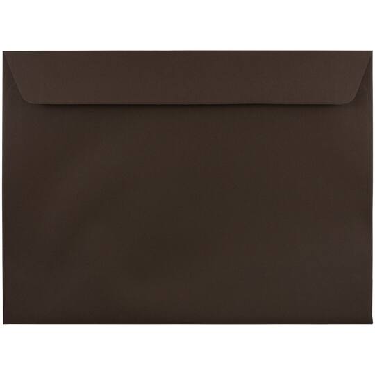 JAM Paper 9.5" x 12.62" Chocolate Brown Premium Booklet Envelopes